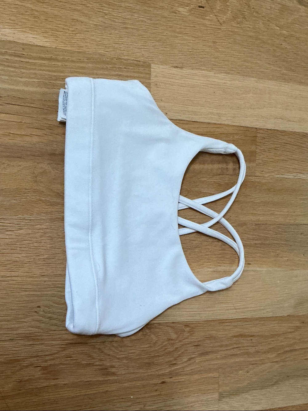 Athleta White Girls Sports Bra with Crisscross Straps size 6/7 gently used